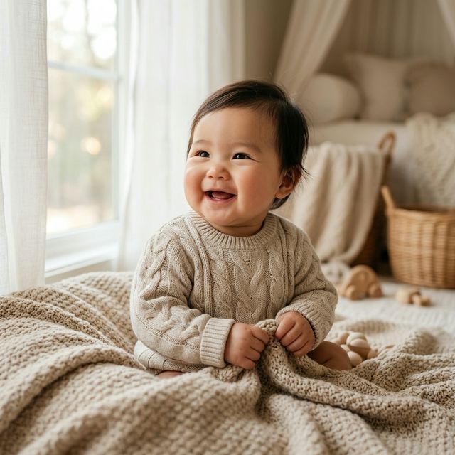 Smiling Asian Baby